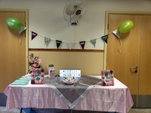 decorated table at the event